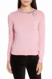 kate spade new york bow embellished sweater in pink at Nordstrom